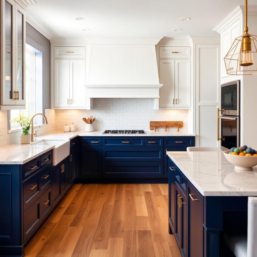 Navy & Brass Kitchen